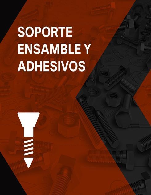 Soporte, ensamble y adhesivos